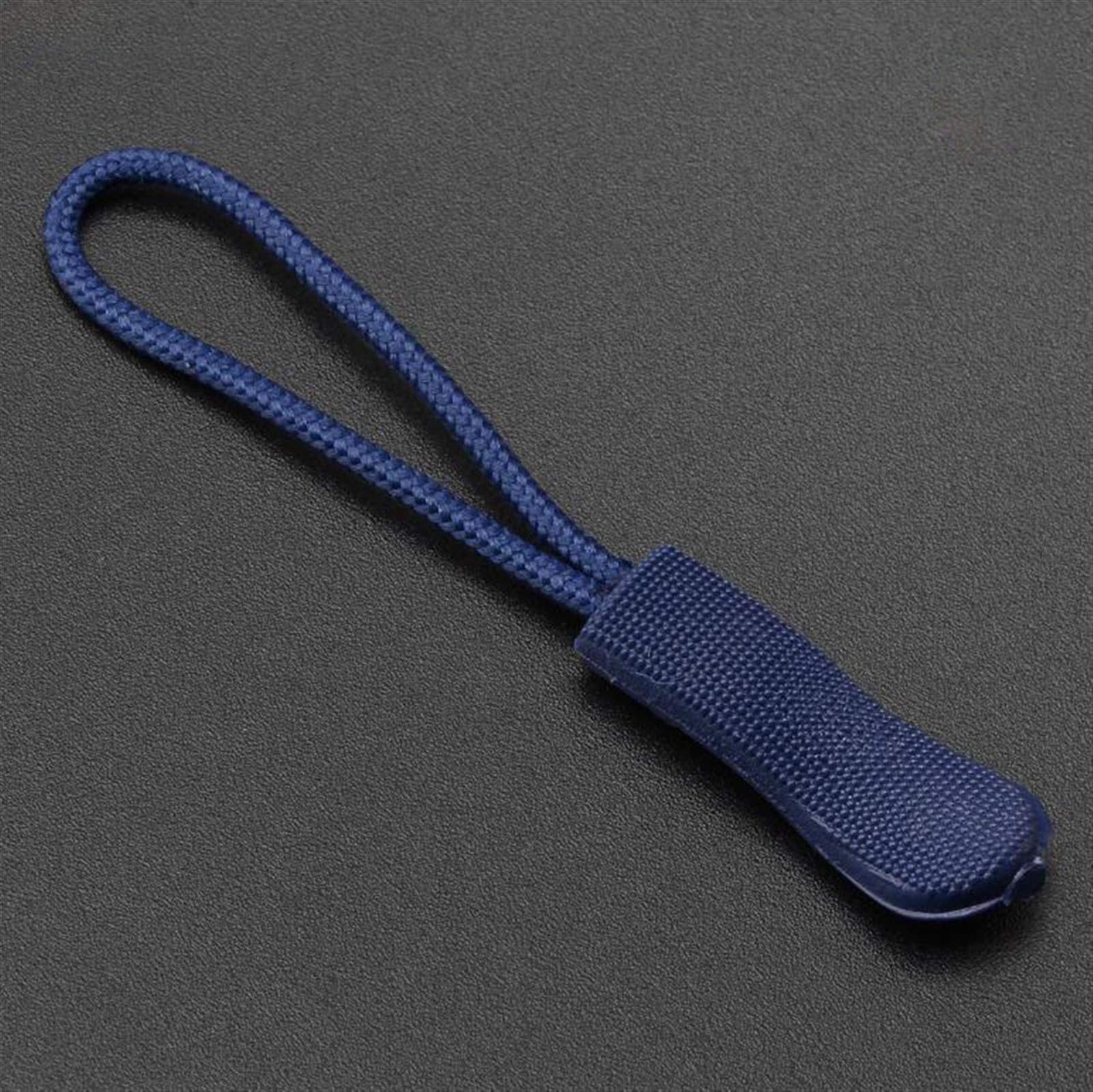 WUDOLI fabric closure 10pcs Colorful Zipper Pull Puller End Fit Rope Tag Fixer Zip, for Clothing/Shoes/Luggage, for sewing (Color : Dark blue)