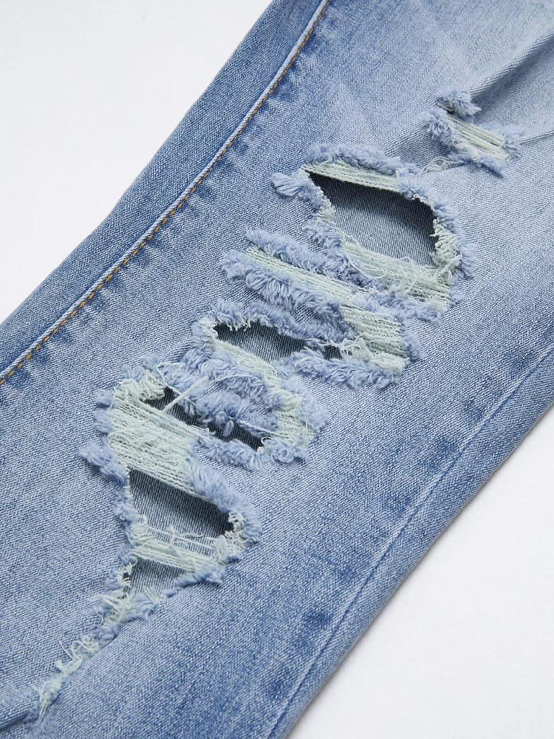 Flamingals Women’s Ripped Bell Bottom Jeans Bootcut Mid Rise Stretchy Cut Out Denim Flare Jeans