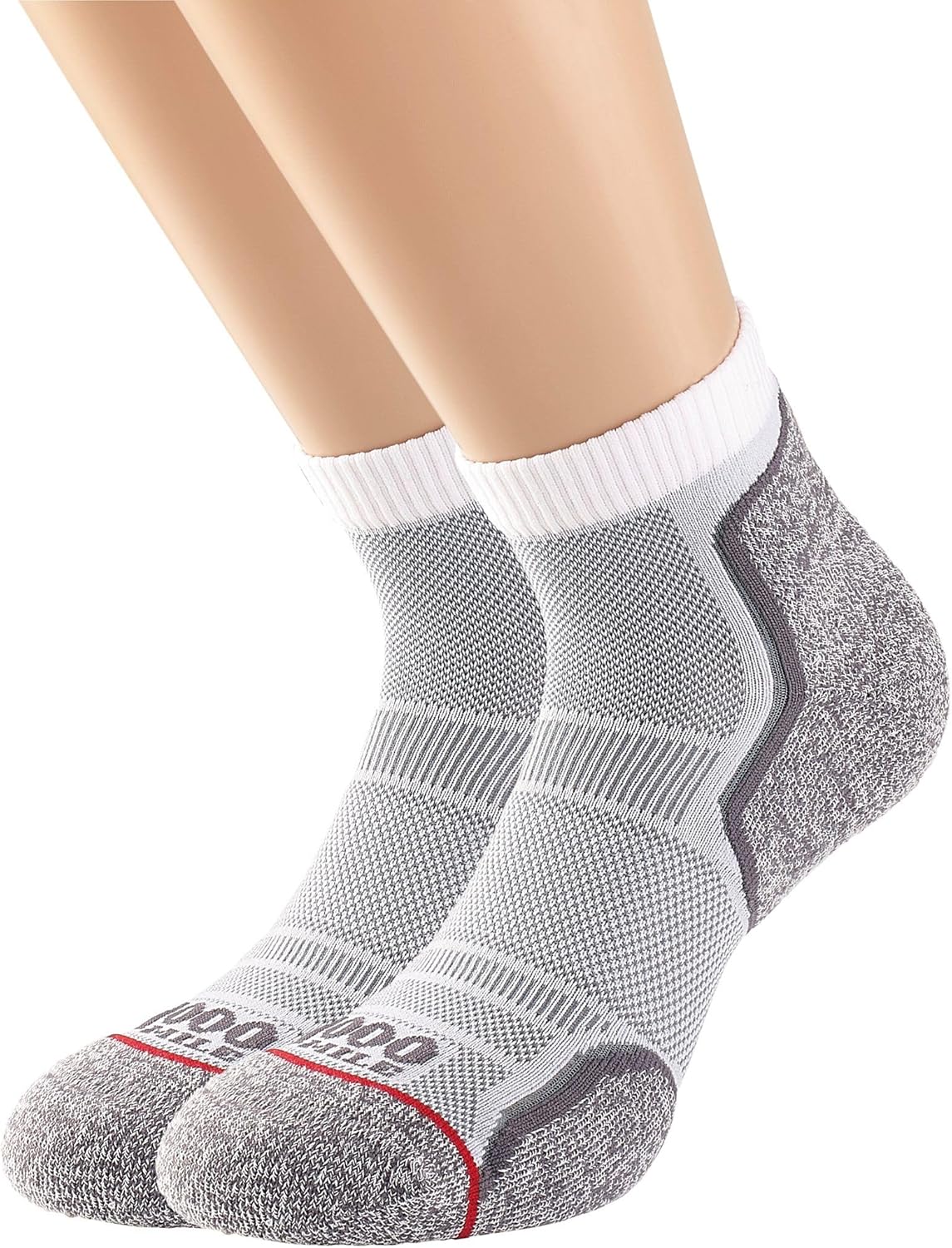 1000 Mile Men's Running Anklet, Grey