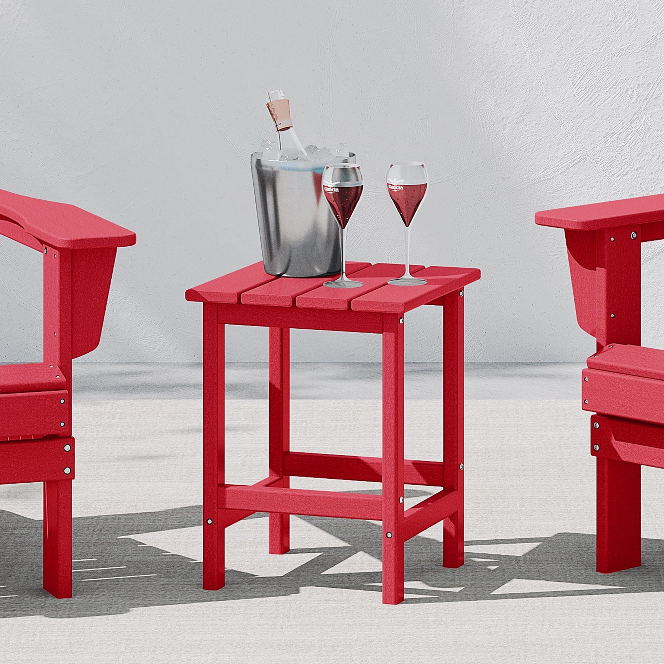WestinTrends Malibu Square Outdoor Side Table for Adirondack Chair