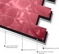 Vista 3 de YMMXGE - Azulejos autoadhesivos para salpicaduras de 10 hojas para decoración del hogar, adhesivo de aluminio 3D para pared, cocina, baño, chimenea