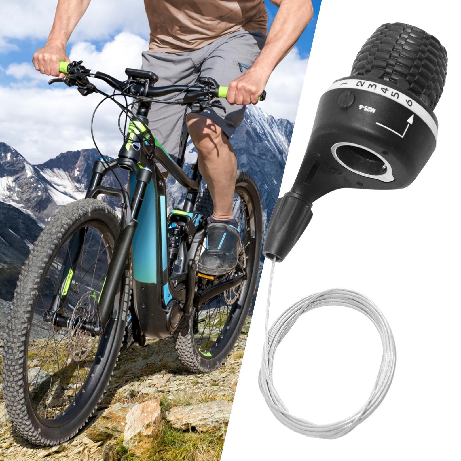 Manettes De Changement De Vitesse Pour Les Vélos De Montagne | Pièces De Levier À Poignée Tournante Pour Les Vicycles,Levier de Vitesse pour Remplacement de Frein Compatible avec VTT, Vélo de Montagne