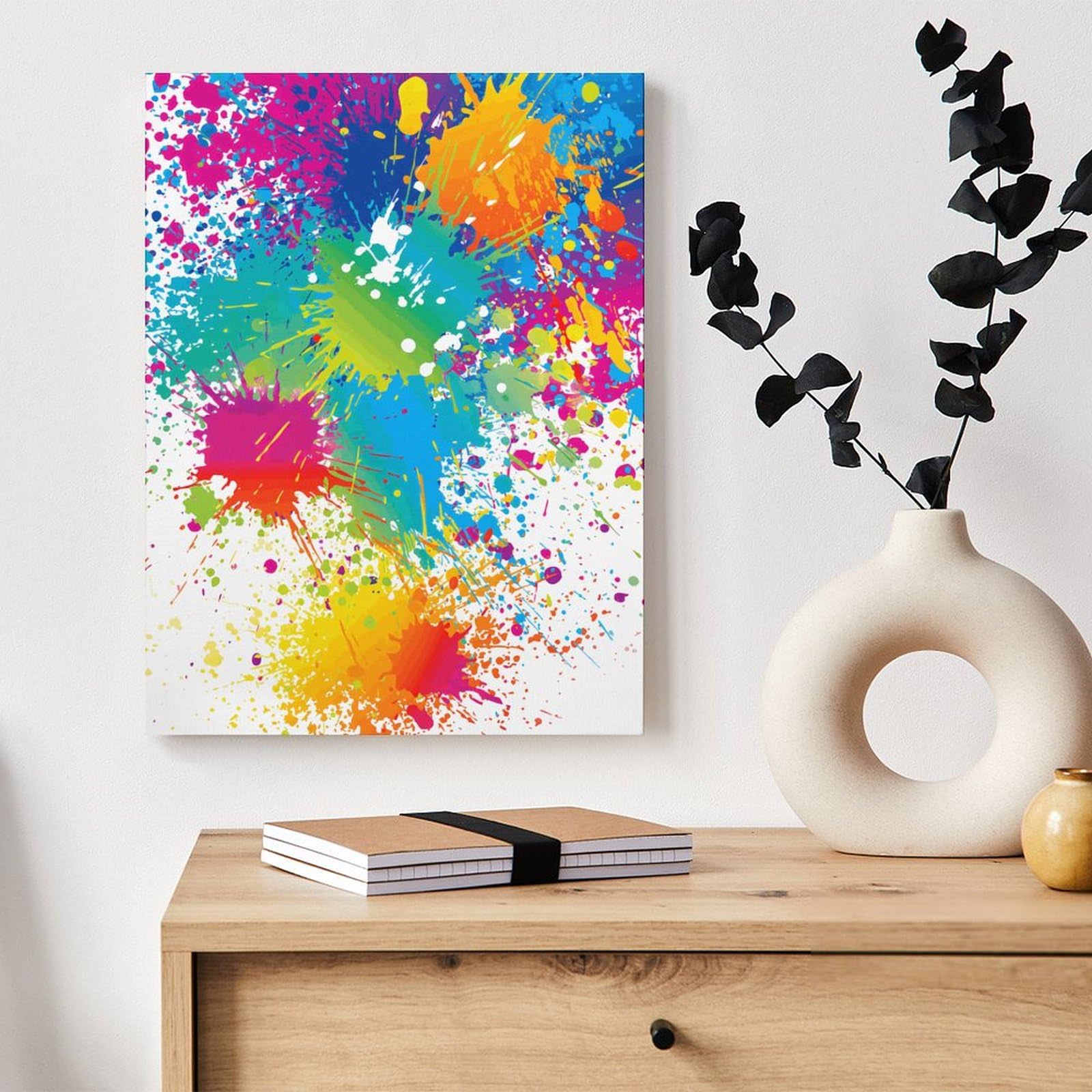 カラフルな木製アートパネル 2点セット カラフルな木製アートパネル 2点セット