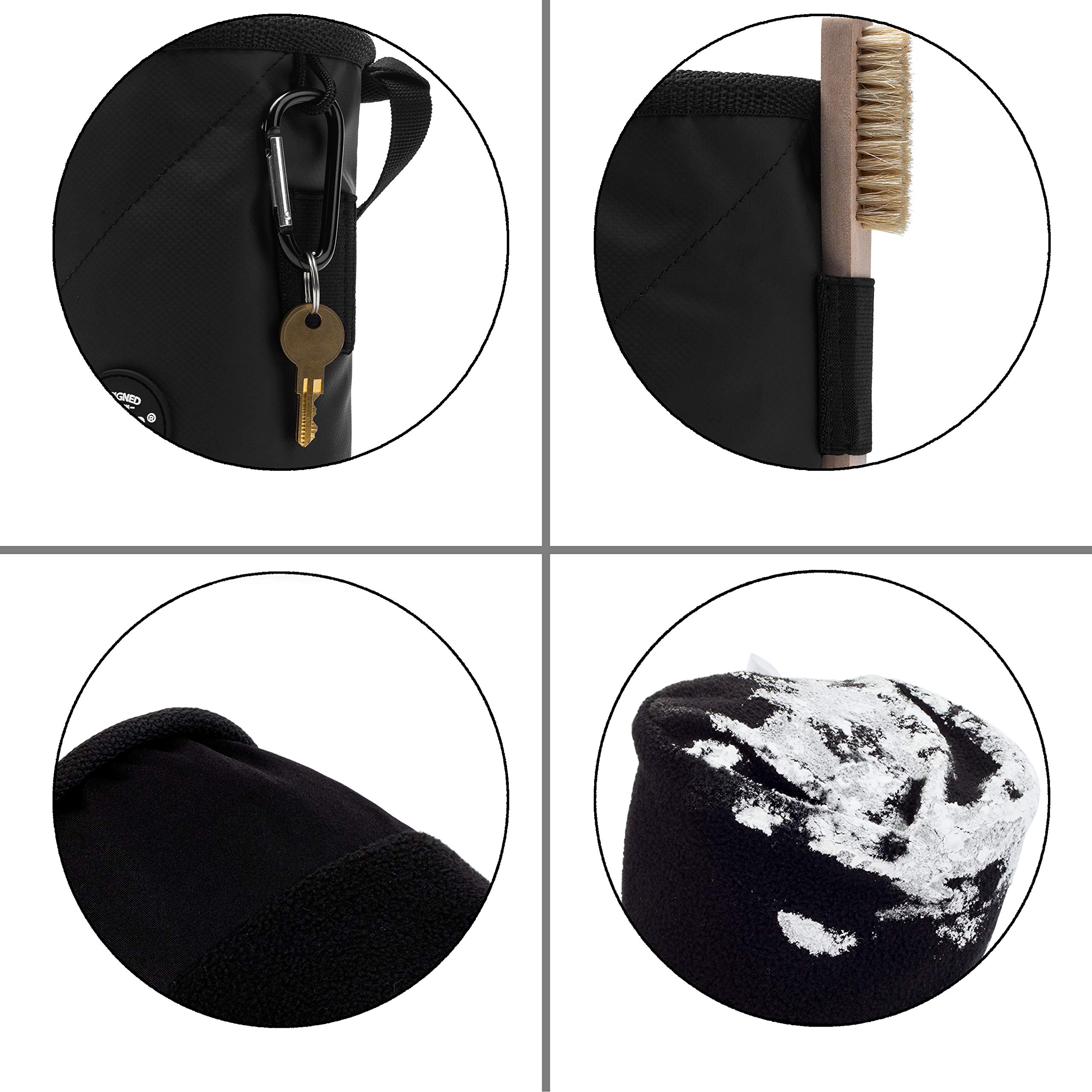 Bolsa de magnesio robusta y duradera con capa interna para tiza
