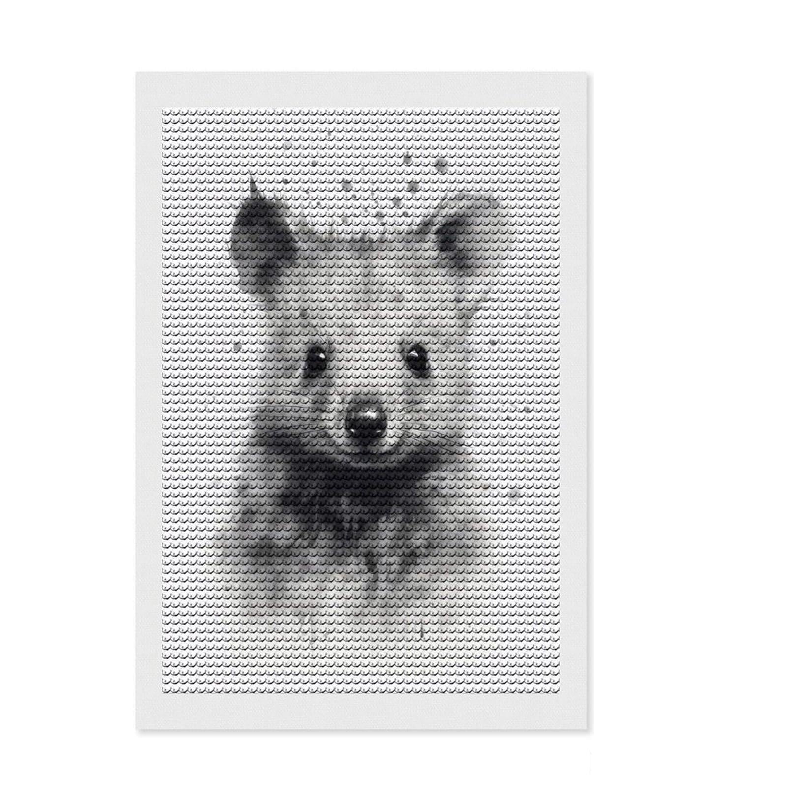 Junmoney Quokka Beauty Watercolor Diamond Art Kit 8"x12", Cute Room Decor, Sparkling Crystal Beads, with Tool Kit, Fun Craft Activity, DIY