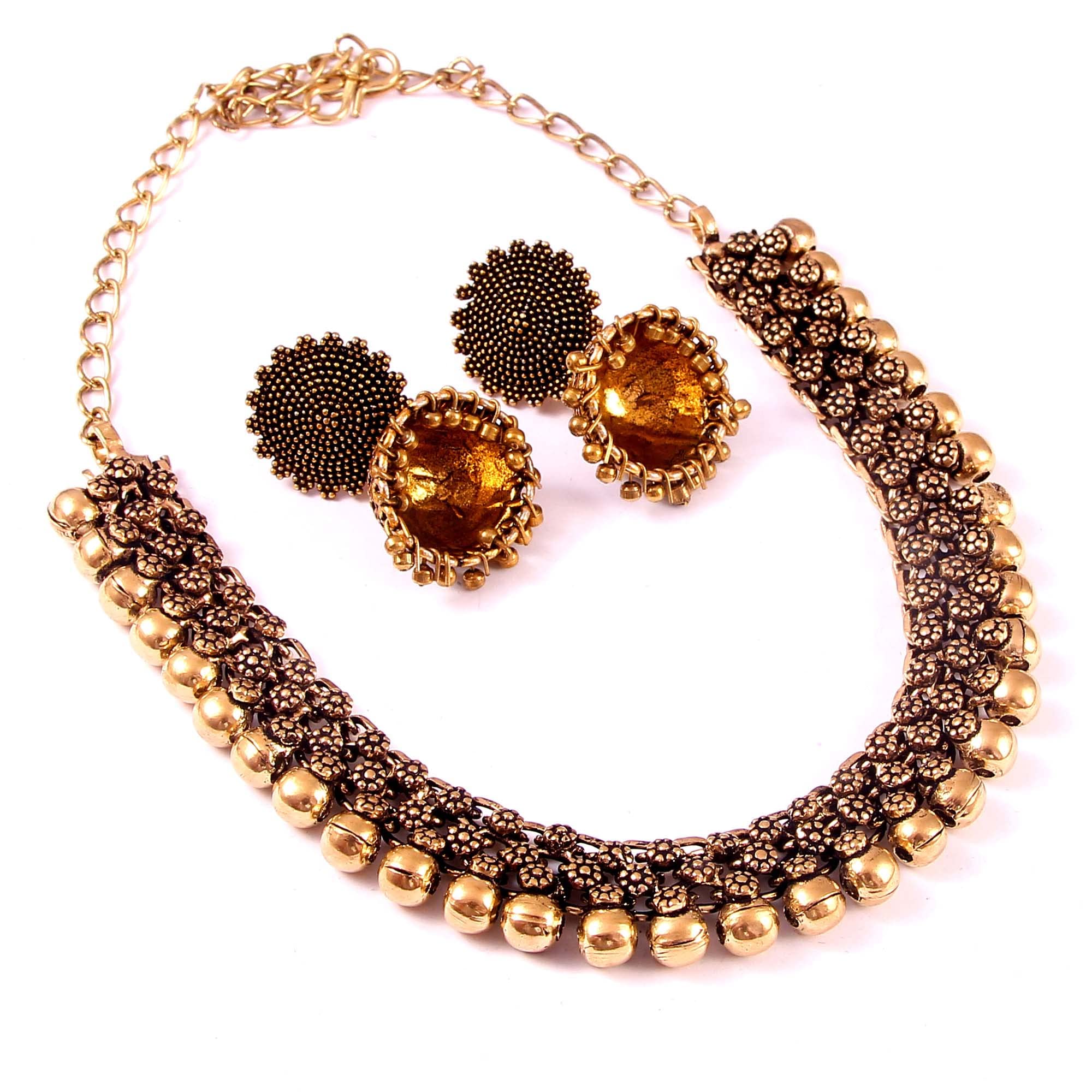 HANIYA Oxidised Gold Plated Traditional jewellery set for women