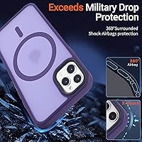 Vista 146 de Yriklso Strong Magnetic Case for iPhone 11 [Compatibilty with MagSafe] Protective Shockproof Cover Phone Case for iPhone 11 6.1" Frosted Purple