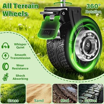 Folding Trolley 500lbs with Wheels Portable Utility Cart All Terrain Shopping Trolley for Shopping Camping Sport Garden Shopping Black
