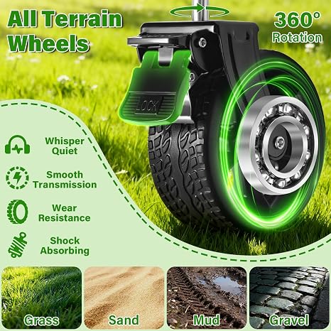 Wagon Cart Foldable,500Lbs Collapsible Wagon Cart with Wheels Portable, All Terrain Outdoor Utility Carts for Groceries, Camping, Sports, Garden, Shopping, Black