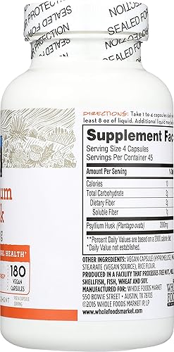 Miniatura 3 de 365 Everyday Value, cáscaras de psyllium 500 mg, 180 unidades (el embalaje puede variar)