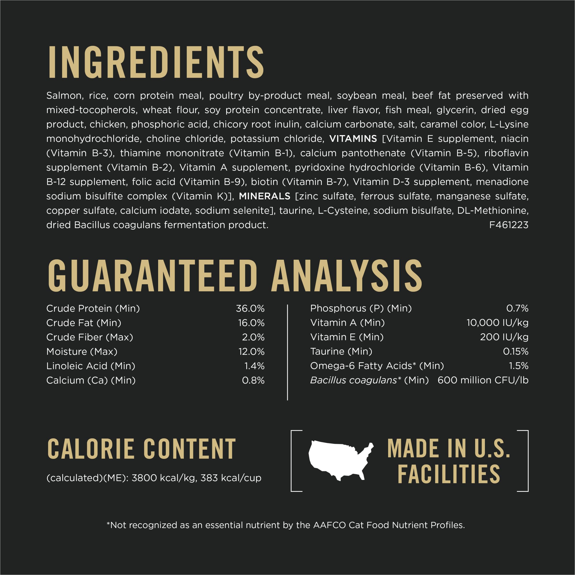 Purina Pro Plan Complete Essentials Dry Cat Food — Salmon & Rice, 14 lb — alternate product view 3
