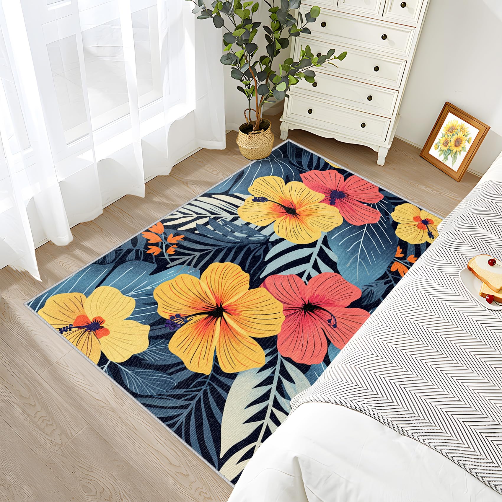 Amazon.com: SherAvant Tropical Rugs 5x7-3x5 Rug - Tropical Rug
