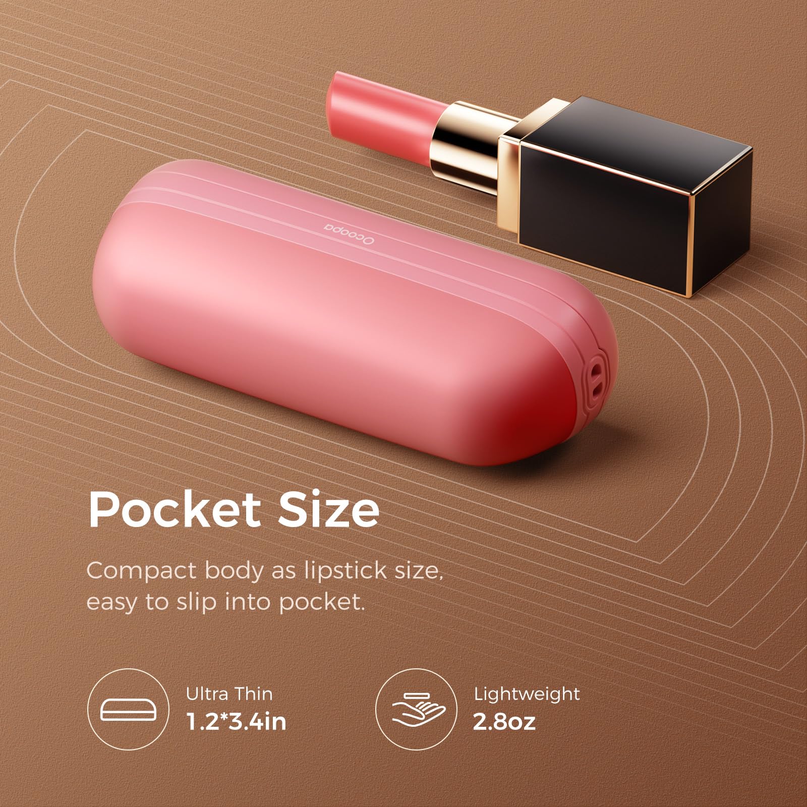 OCOOPA Scaldamani Ricaricabili 2 in 1, Scaldamani Elettrico Magnetico 5200mAh, Scaldamani Tascabili, 3 Livelli di Riscaldamento Fino a 52 ℃, Regali da Campeggio per la Pesca per Uomo, UT2s Mini