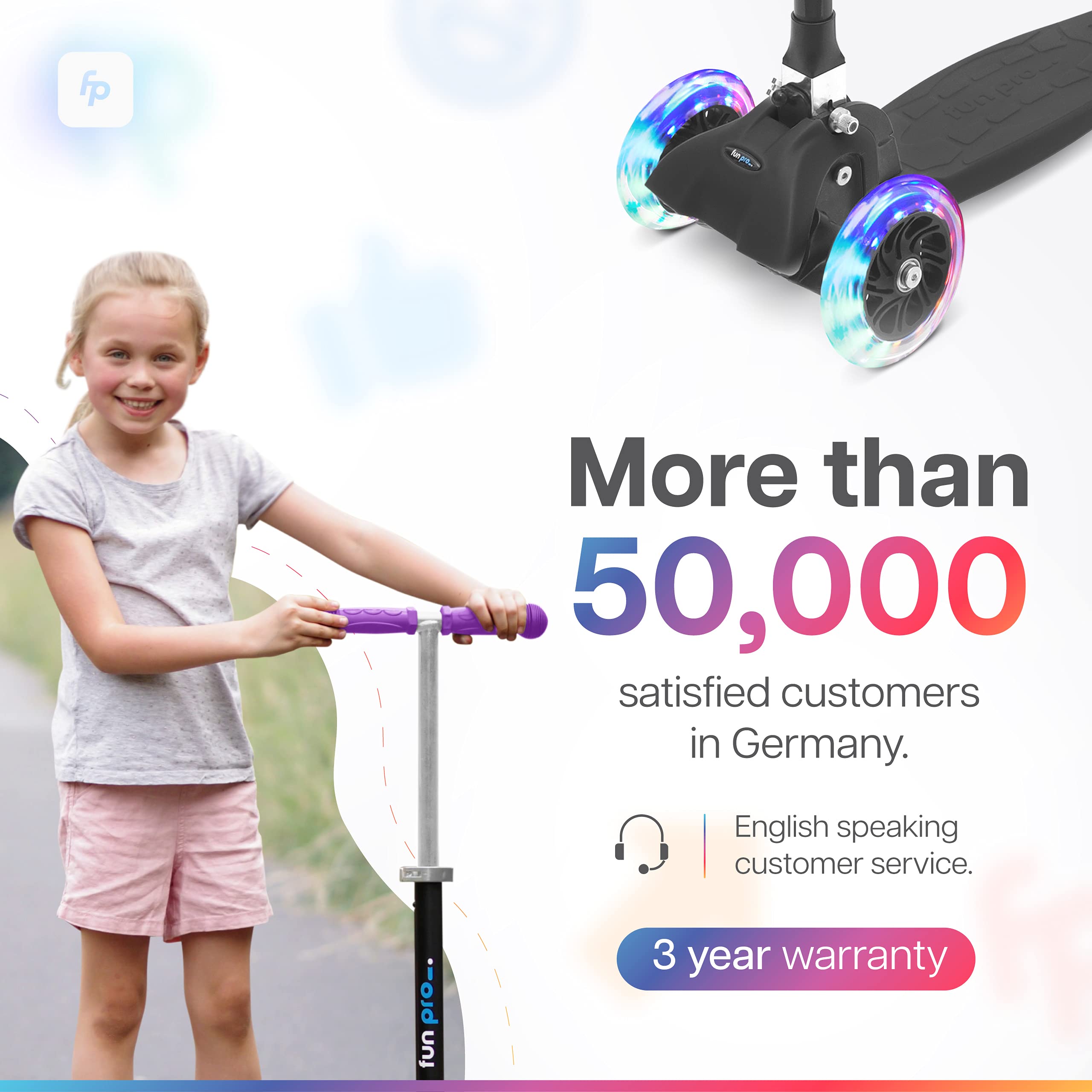 Buy Fun Pro One Scooter for Kids Ages 35, 3 Wheel Toddler Scooters for