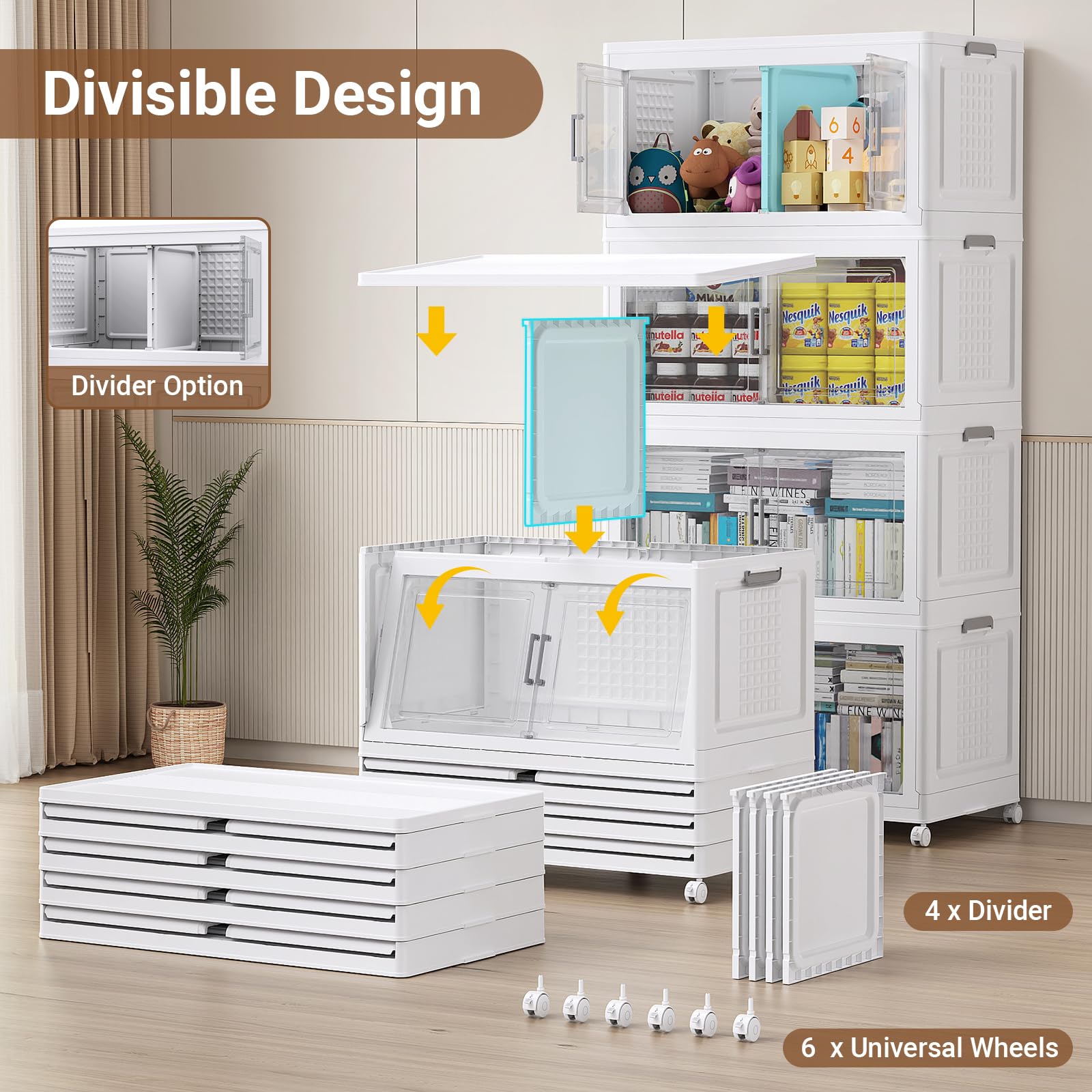 Snapklik.com : BROVIEW 200 Qt Plastic Storage Bins