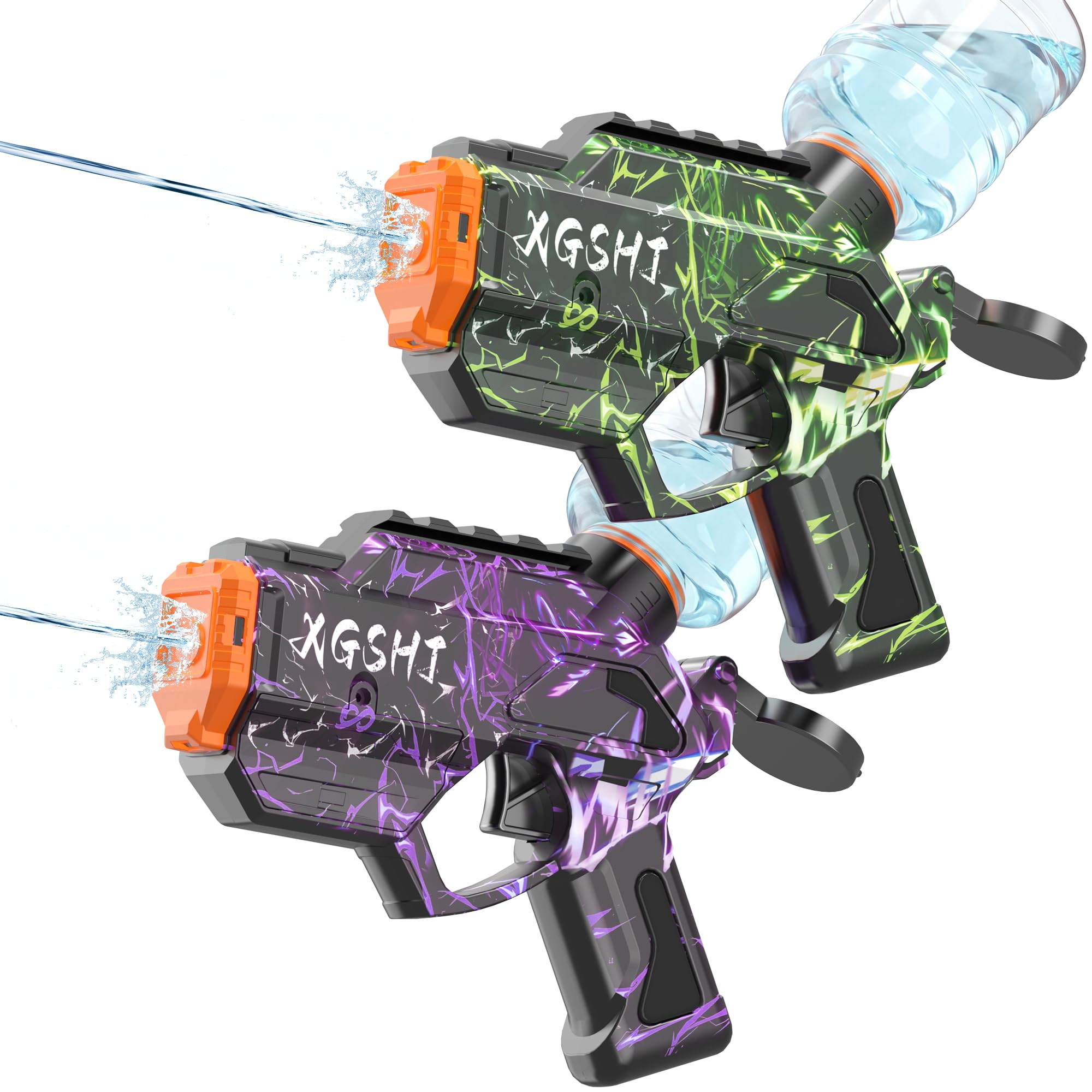 Photo 1 of Electric Water Gun 2 Pack for Adults and Kids Large-Capacity Water Storage Tank 26-33 FT Long Range, Summer Outdoor Beach Pool Party Toy Gift