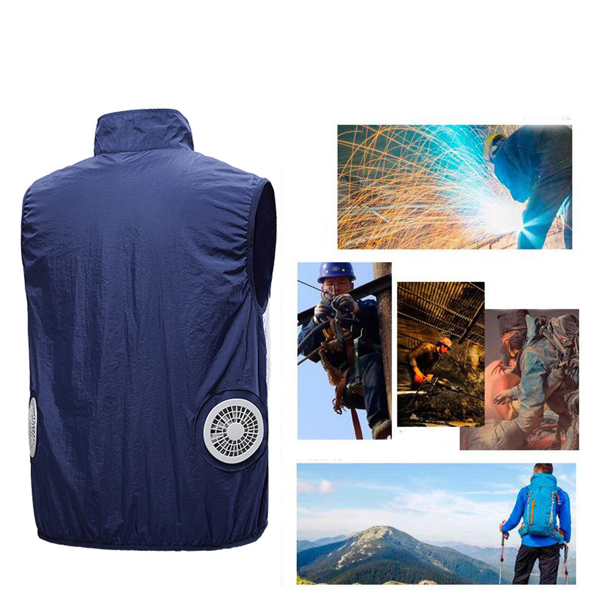 Letuwj Chaleco de protección solar para verano, traje de ventilador, ropa de trabajo