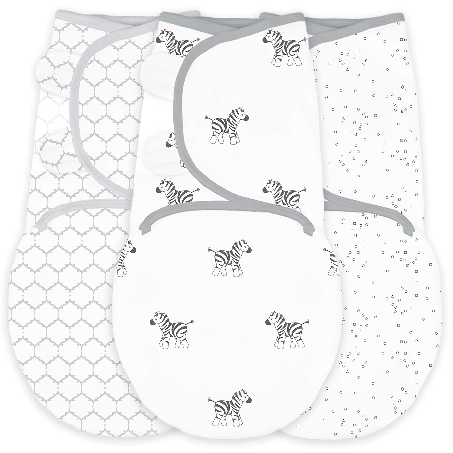 Amazing Baby Swaddle Blanket with Adjustable Wrap, Set of 3