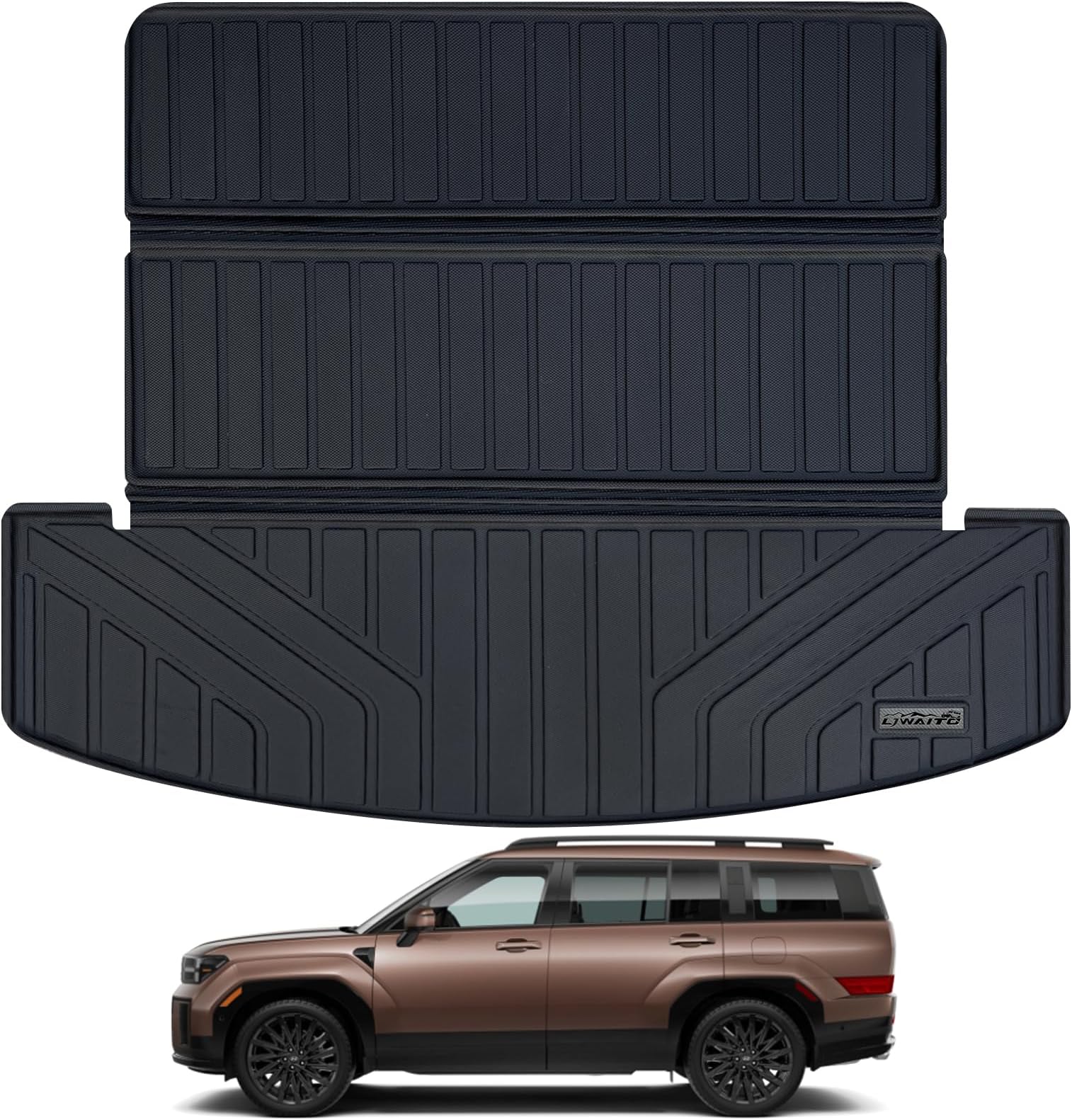 Amazon.com: LJWAITO Large Trunk Mat for Hyundai Santa FE 2024-2025，TPE ...