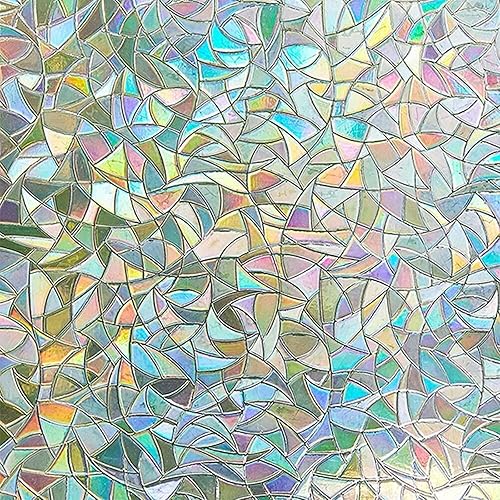 Miniatura 7 de LEMON CLOUD Película decorativa de privacidad para ventana, totalmente opaca, con adherencia estática, cubierta de vidrio esmerilado, 100% opaco,