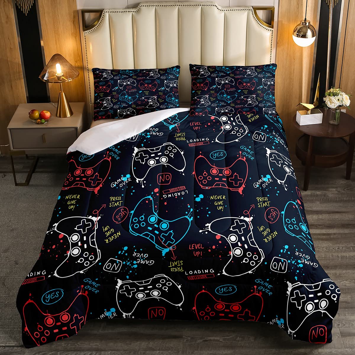 Loussiesd Set di biancheria da letto per bambini e ragazzi