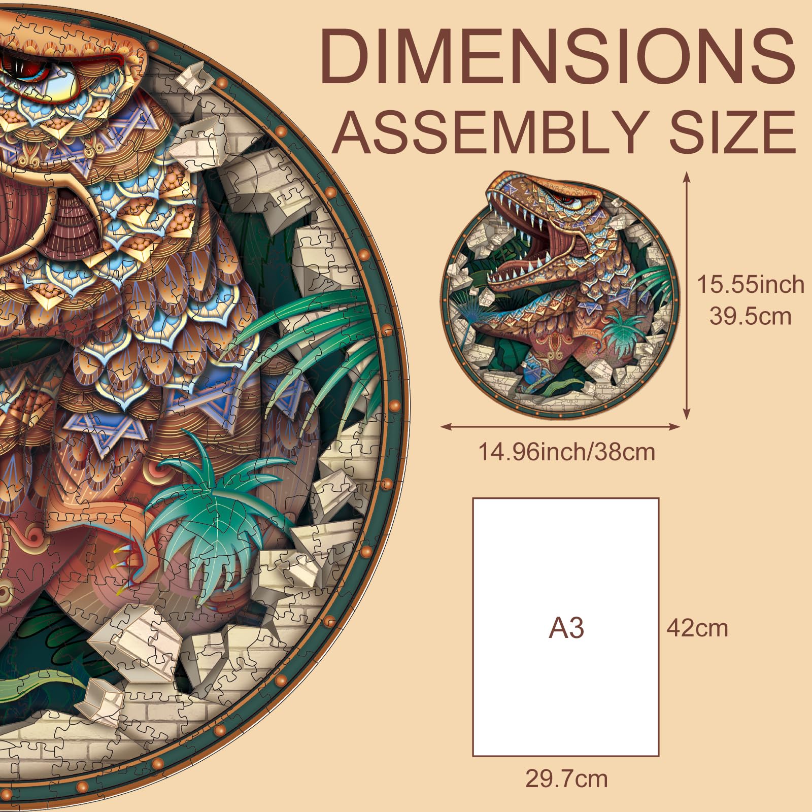 Amazon | NKTDWO 木製ジグソーパズル 大人用 不規則なピースの形