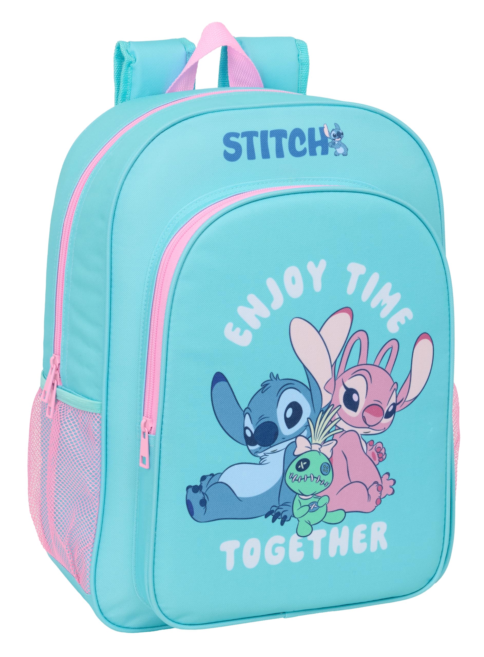 STITCH - Plecak szkolny dla dzieci, plecak dziecięcy, plecak dziecięcy, odpowiedni dla dzieci w wieku szkolnym, wygodny i wszechstronny, jakość i wytrzymałość, 33 x 14 x 42 cm
