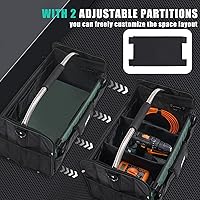 Vista 4 de 20 Inch Large Tool Bag,Heavy Duty Open Top Tool Tote,25 Pocket Tool Box Organizer with Stainless Steel Handle & Adjustable Shoulder Strap