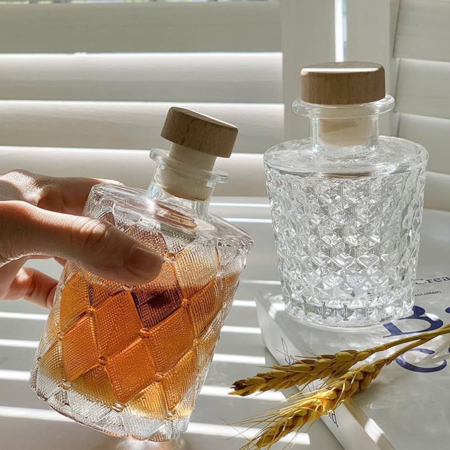 Amazon | ワインボトル ガラス 200ml ボトル ヴィンテージ風