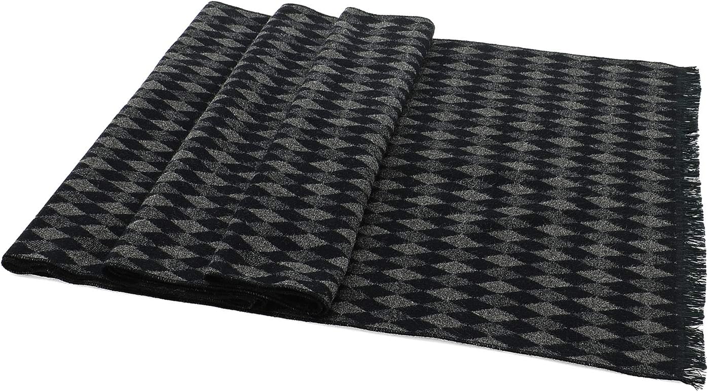 American Trends Mens Winter Warm Long Soft Scarf Plaid Tassel Scarf for Men Soft Classic Scarves - Image 7