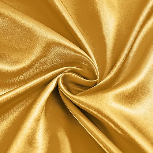Miniatura 8 de Ersmak Juego de sábanas de satén de 7 piezas tamaño King, juego de sábanas de satén dorado sedoso de lujo con 1 sábana bajera de bolsillo profundo,