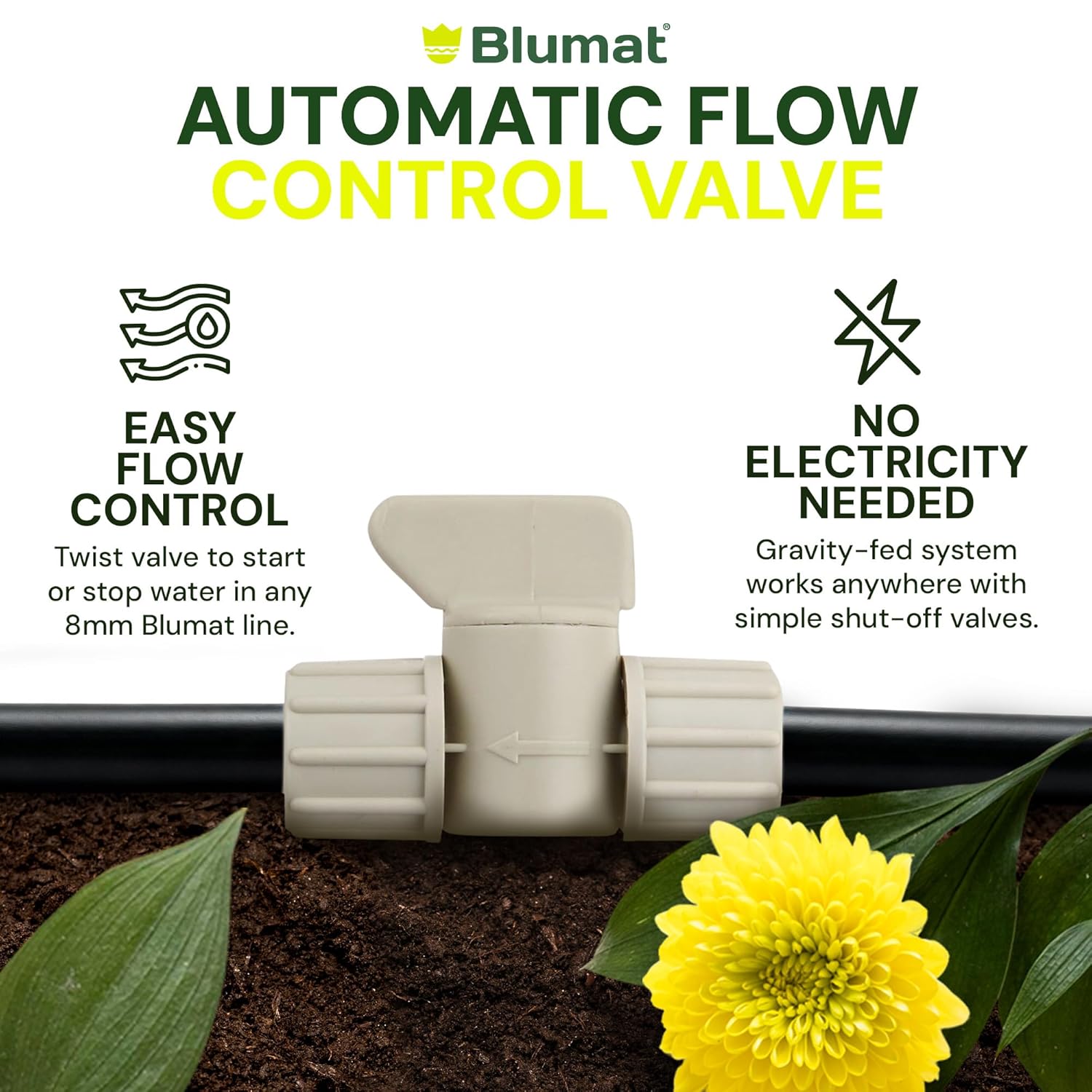 Backyard Irrigation Kit, Gravity Drip System for Container Gardening