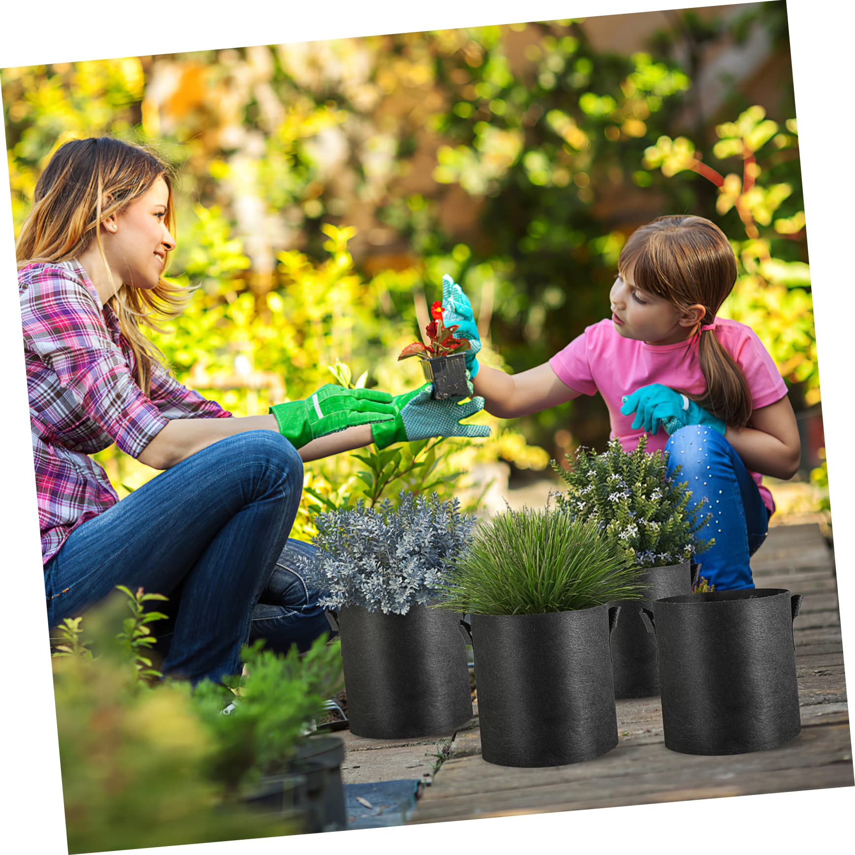 Sosoport 12pièces Lot Culture Tissu Non Tissé avec Poignées pour Plantes Pot Pommes De Terre Et Légumes Usage Intérieur Et Extérieur