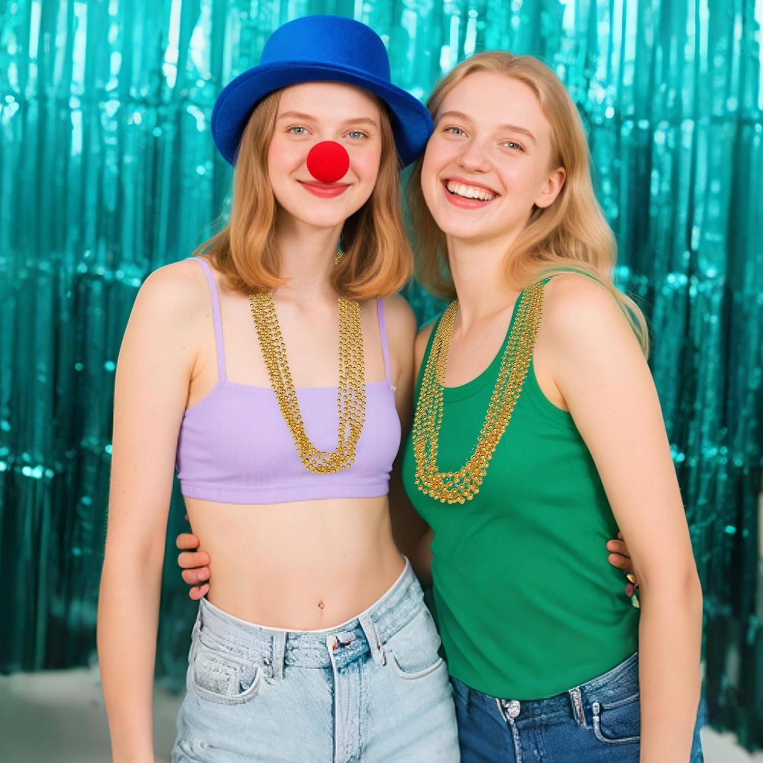 6 Pcs Beads Necklace,Mardi Gras Beaded Necklace Party Supplies for Kids Women Men Festive Accessories Party Decorations Favors for Christmas Mardi Gras Wedding Birthday