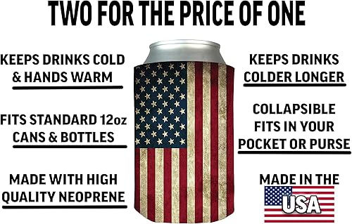 Miniatura 6 de Rogue River Tactical Funny Joke Militar Veterano Foxtrot Off, paquete de bandera rústica de Estados Unidos, botella de cerveza plegable, fundas