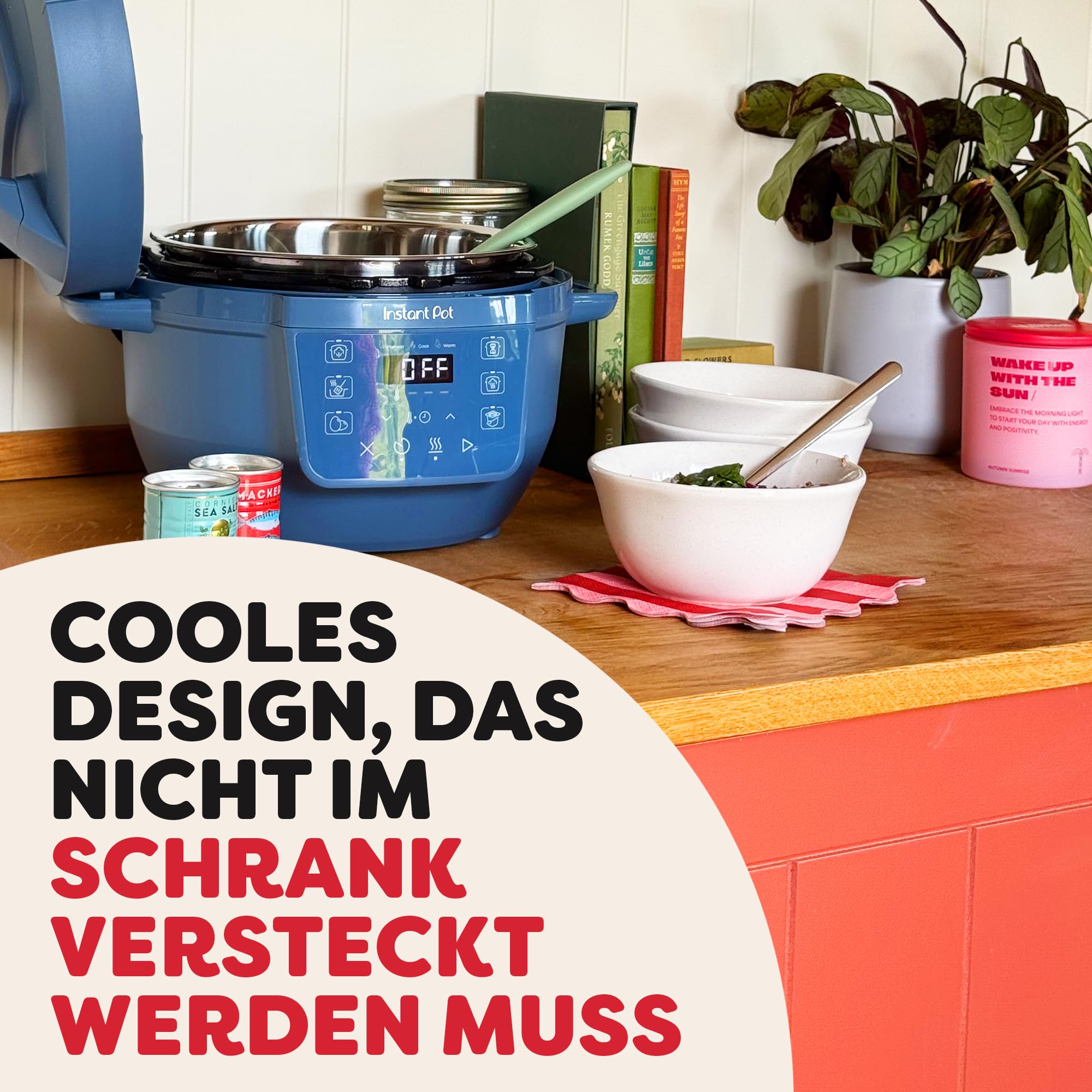 Instant Pot Multikocher, 3.8L 7-in-1 Smart Cooker - Schnellkochtopf, Schongarer, Reiskocher, Sautierpfanne, Joghurtbereiter, Dampfgarer und Speisewärmer, Tagtraum Blau
