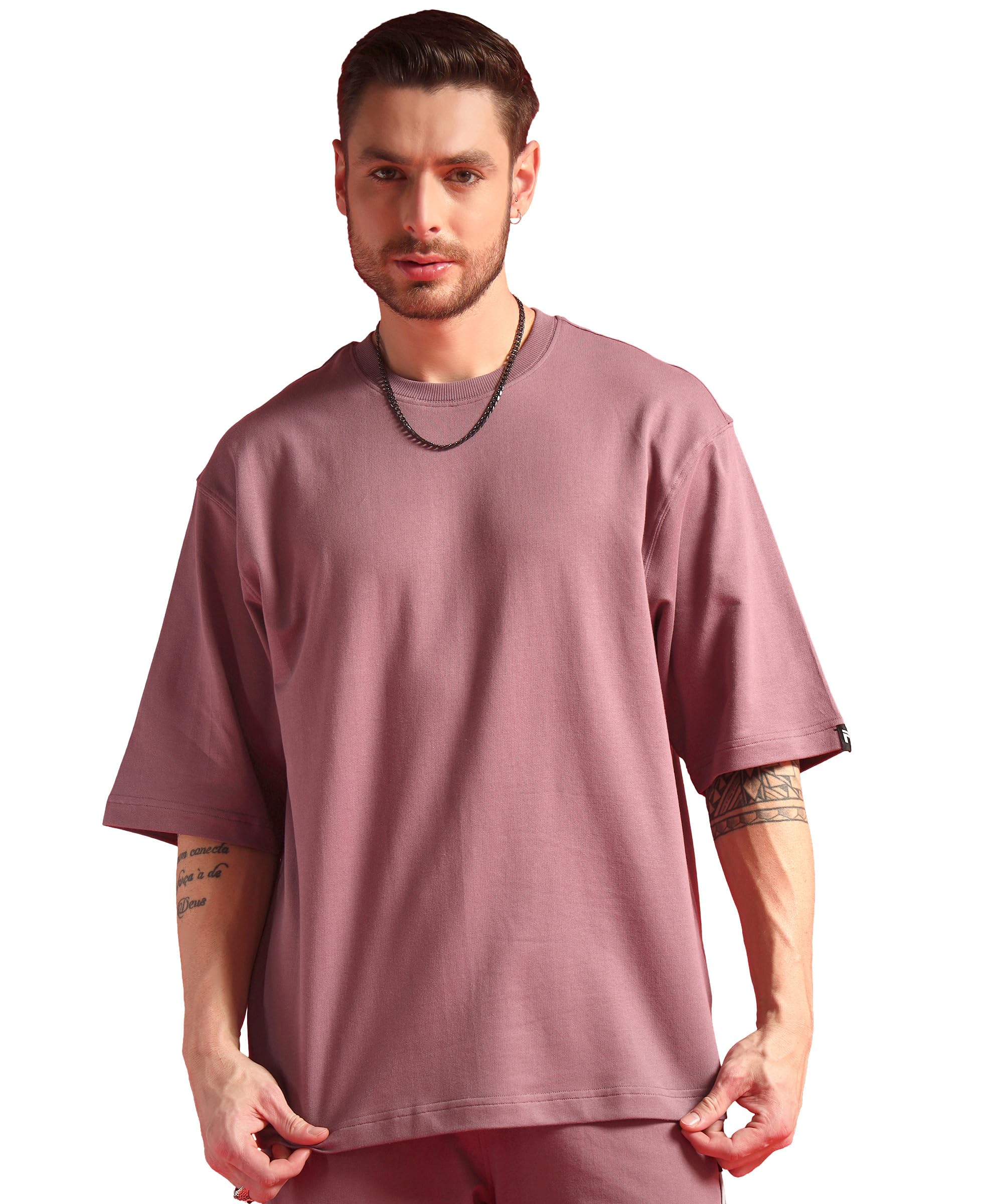 pockman Men Cotton Terry Oversized Tshirt-picture-15