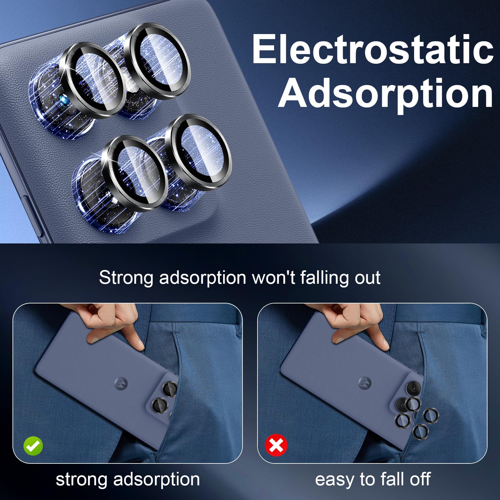 QULLOO Screen Protector For Motorola Moto Edge 60 Neo For Tempered Glass, Pack Of 2 Screen Protectors With 2 Camera Protection, 9H Hardness Tempered Glass HD Clear Protective Glass Anti-Scratch Film