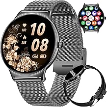 LIGE Smartwatch Women Men 1.43 Inch HD AMOLED Smartwatch with Phone Function, Fitness Watch, Black Sports Watch with 120+ Sports Modes, Sleep Tracking, Menstrual Cycle, IP68 Waterproof for iOS/Android
