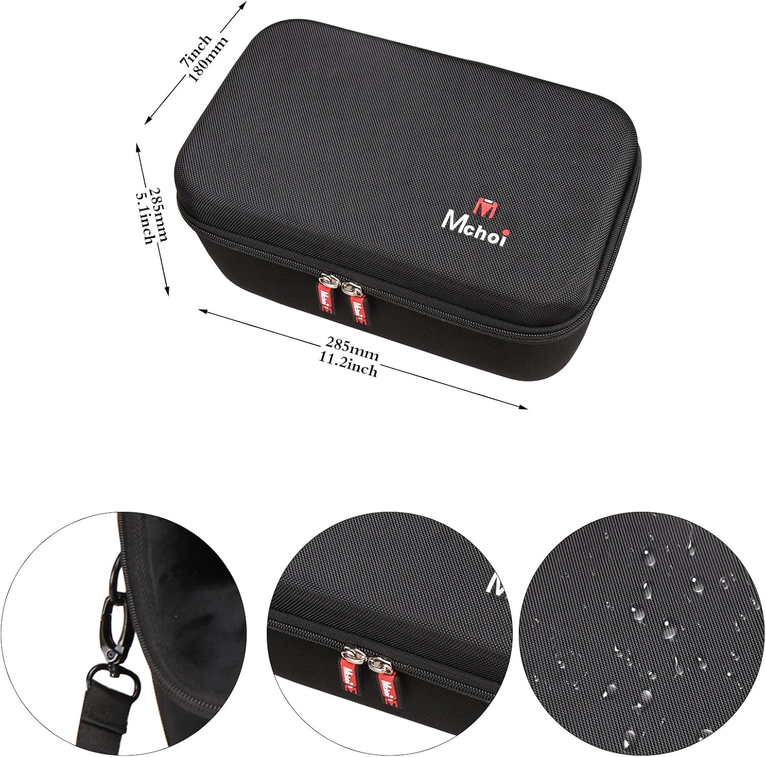 Mchoi Hard Travel Case for Bose SoundLink Max Portable Speaker, Shockproof Portable Speaker Case with Shoulder Strap - Image 8