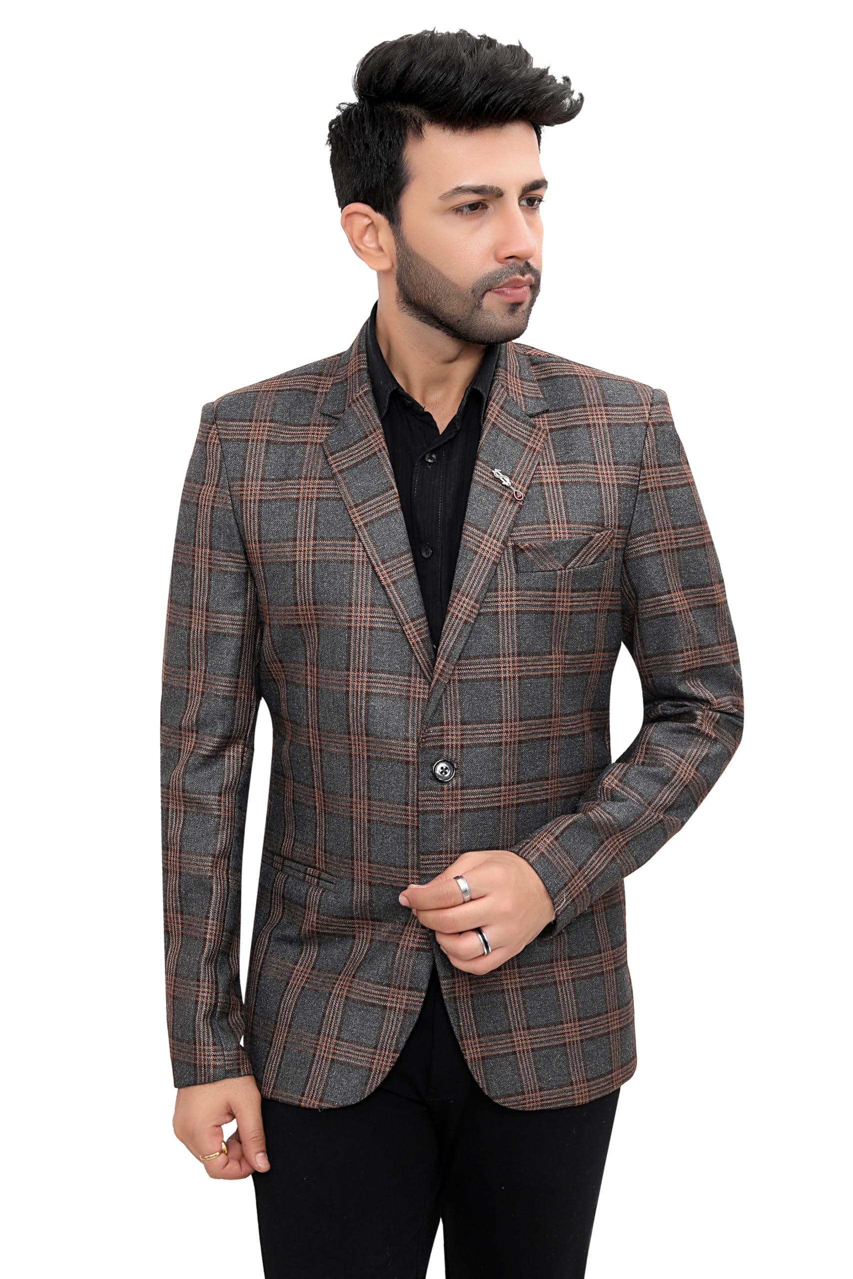 authentics Avser Premium Self Checkered Limited Edition Blazer, Slim Fit | Casual Wear | Perfect for Any Occasion | Premium Fabric-picture-46