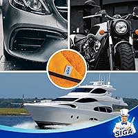 Vista 4 de MR.SIGA Toallas profesionales de microfibra premium para coches, toallas de lavado y detalles de coche de doble cara, Oro, 15.7 x 23.6 pulgadas