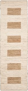 Dash & Albert Milo Ivory Handwoven Jute/Cotton Rug, 2.5 X 8 Feet, Tan St...