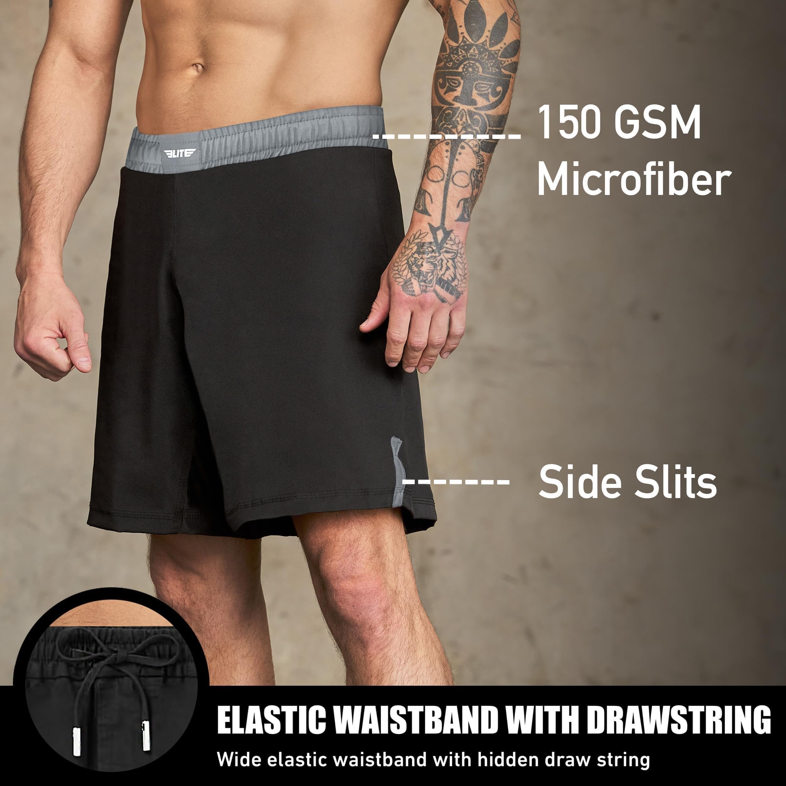 Elite Sports MMA Fight szorty męskie Black Jack UFC BJJ No Gi Grappling Jiu Jitsu szorty