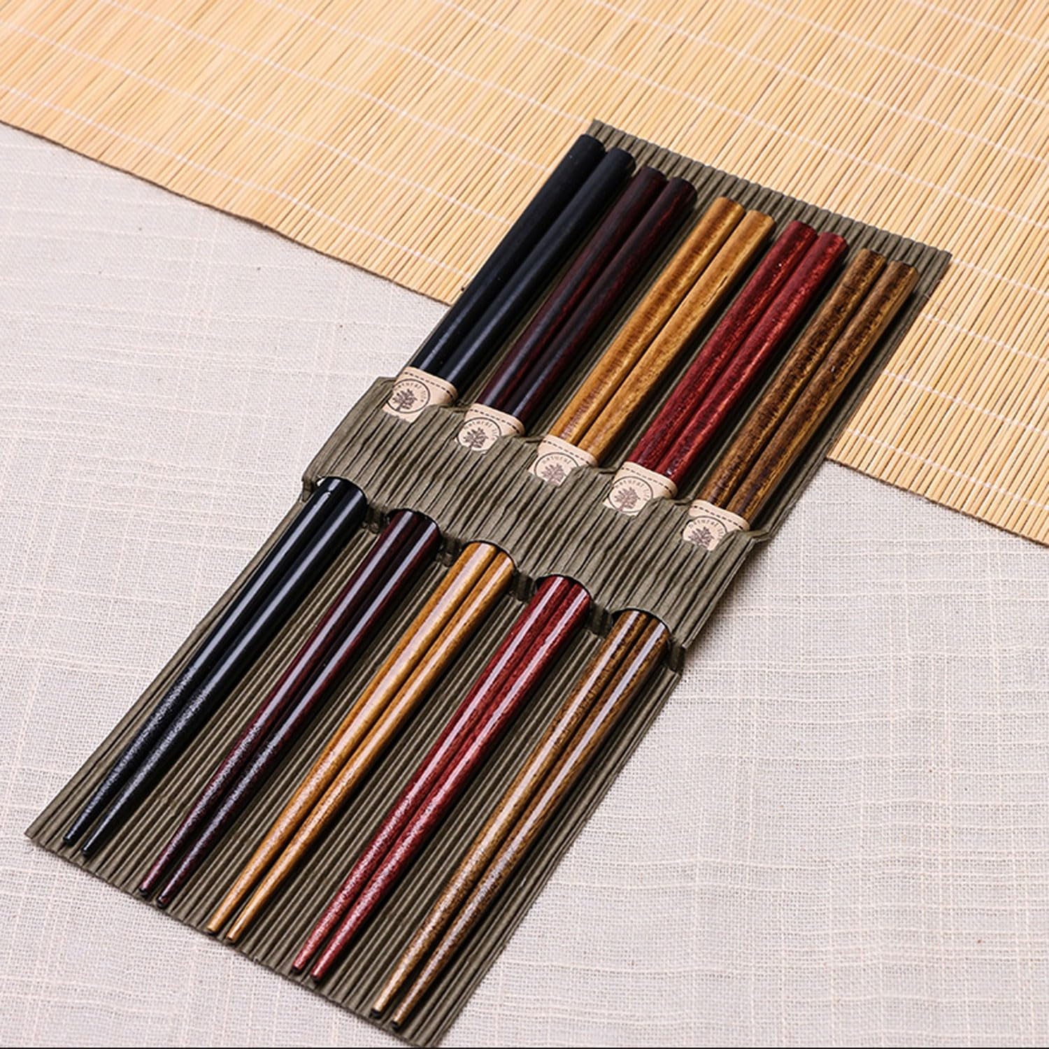 Baguettes en Bois Baguettes japonaises Pointues Baguettes de ménage Haut de Gamme Antidérapantes Lave-Vaisselle(D-23cm)