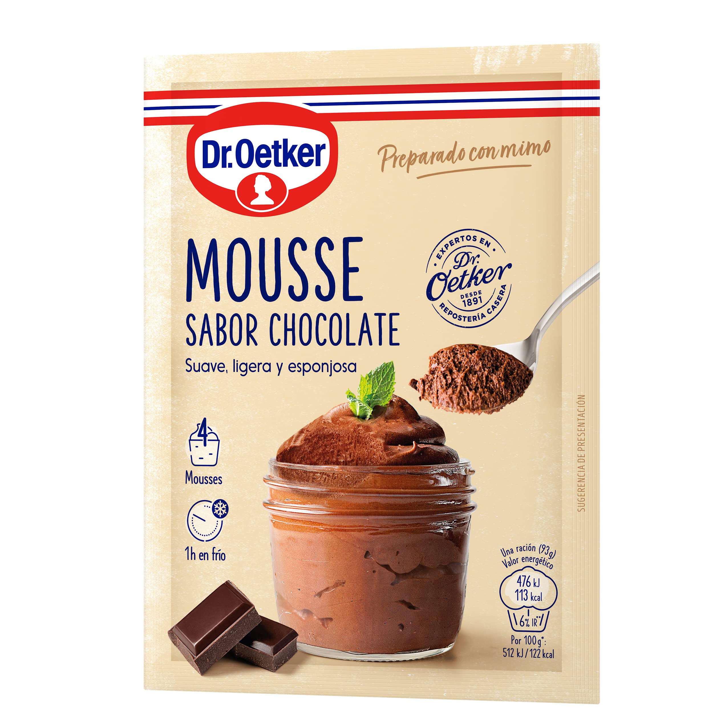 DR. OETKER Mousse de Chocolate, Preparado para Mousse 73g