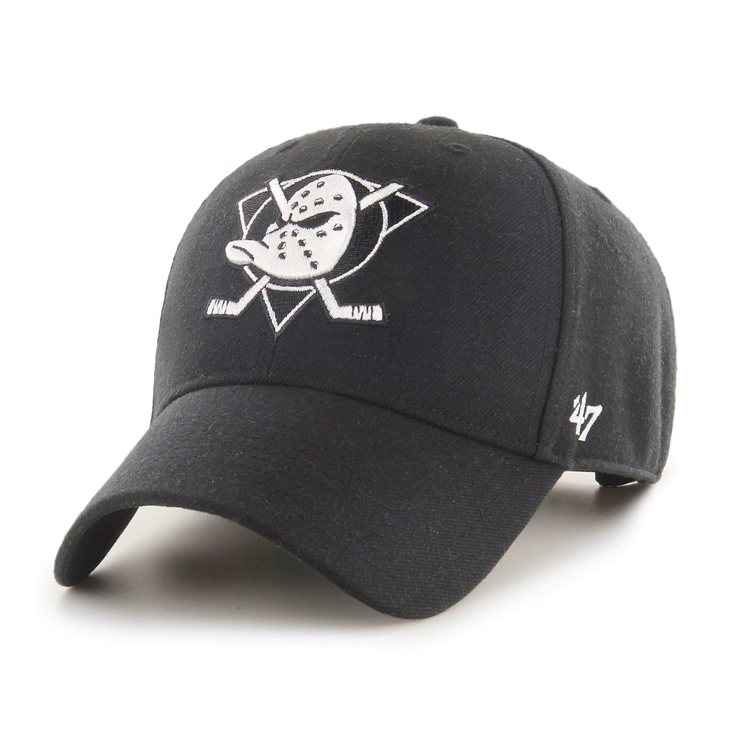 47 Brand Anaheim Ducks Black and White NHL 47 MVP Snapback