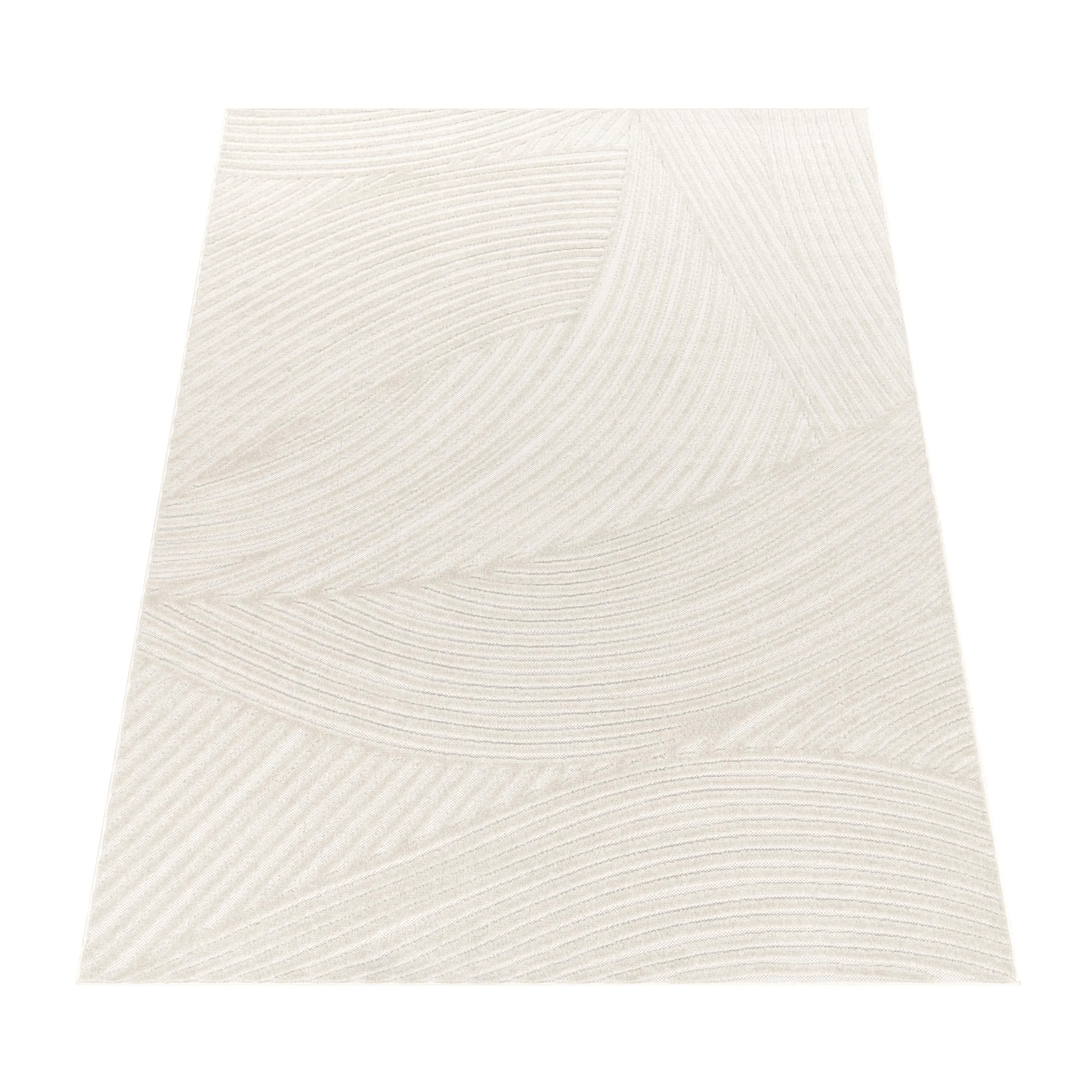 Vloerkleden 160x230 Paco Home Buiten Vloerkleed Tapijt Voor Binnen En Buiten Balkon Terras Keuken Tapijt Patroon Scandinavisch Boho Eenkleurig, Maat:160x230 Cm, Kleur:Crème 4 Kleed Jute