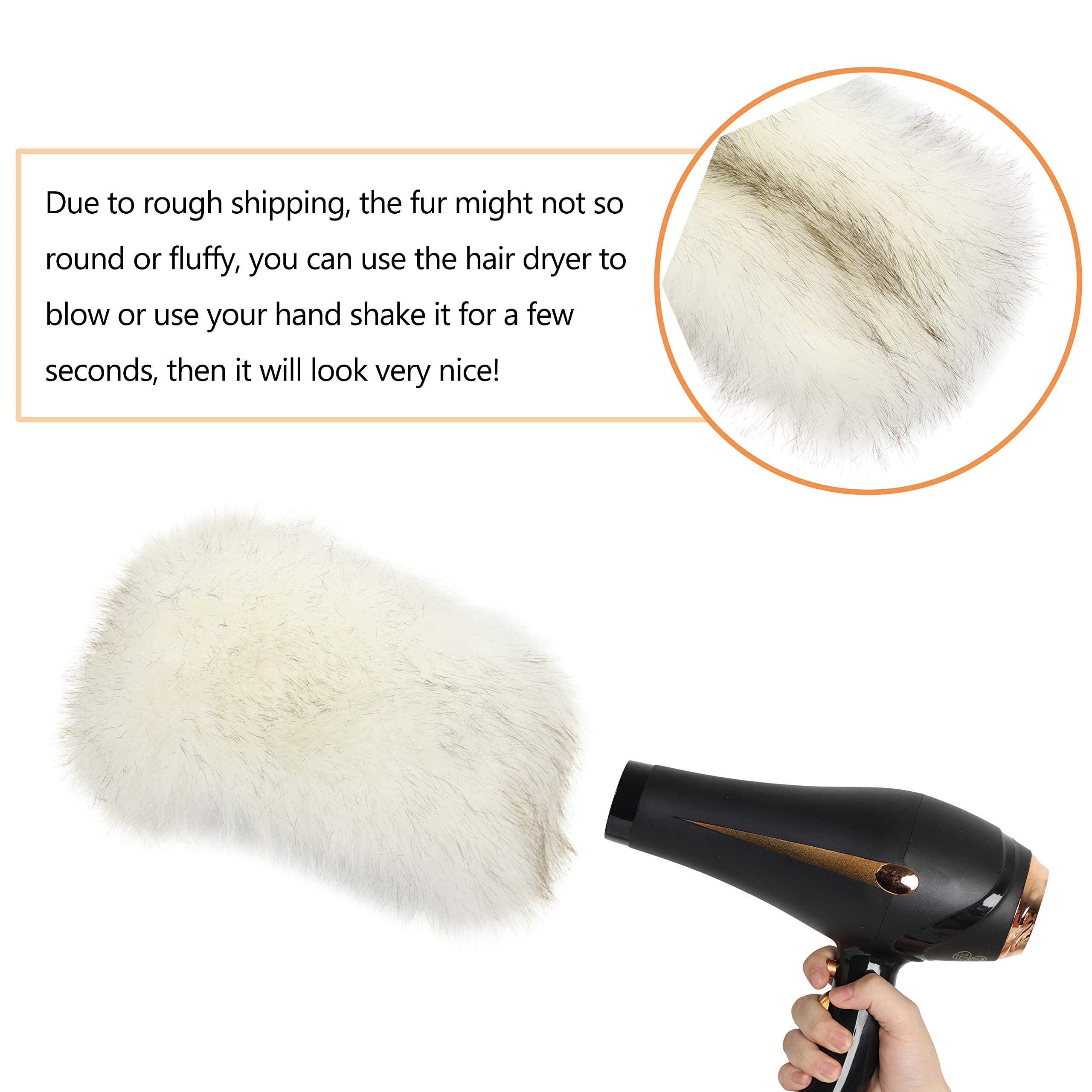 Lina & Lily Winterhoofdband voor dames, imitatiebont met elastiek, Brosa., 1 stück (1er Pack