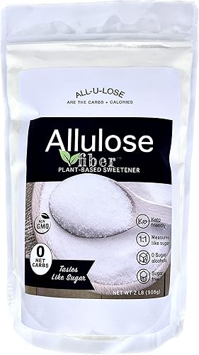 BetterTaste Edulcorante de alulosa con fibra a base de plantas, 2 libras (32 onzas), cero calorías, alternativa de azúcar a base de plantas, dieta